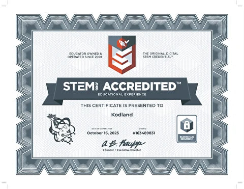 Certificado de acreditação STEM.org